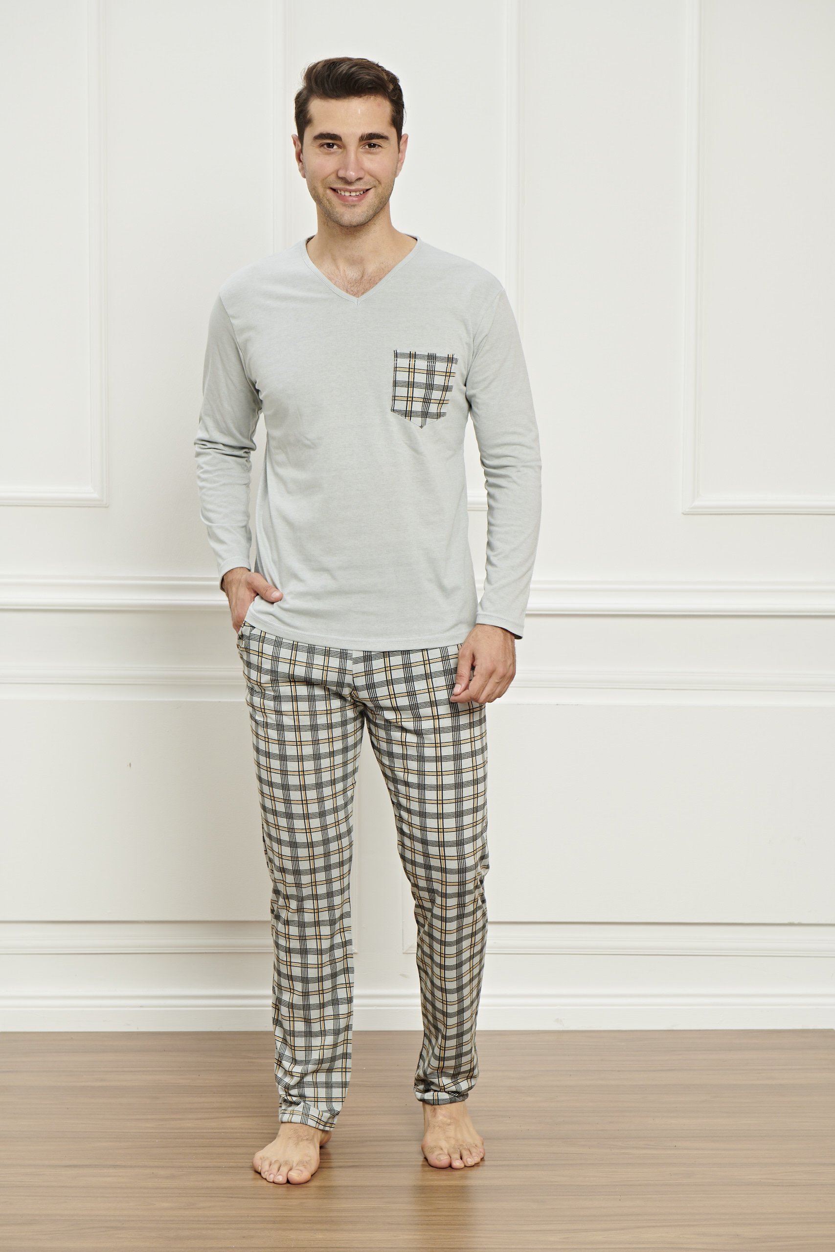 Men's Plaid Pajama Suit - Yasar Underwear