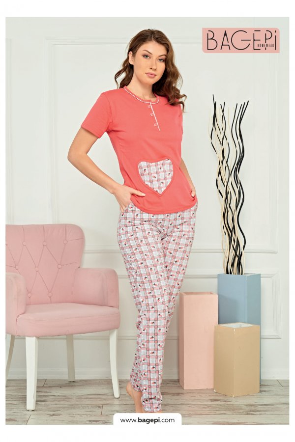 pyjama à manches courtes pour femme